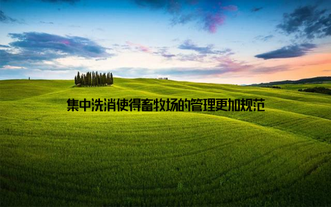 集中洗消使得畜牧场的管理更加规范