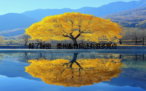 除了秘密, 泰州畜牧局还有很多亮点