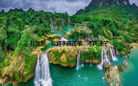 在这里, 你将不再孤单, 不再迷茫