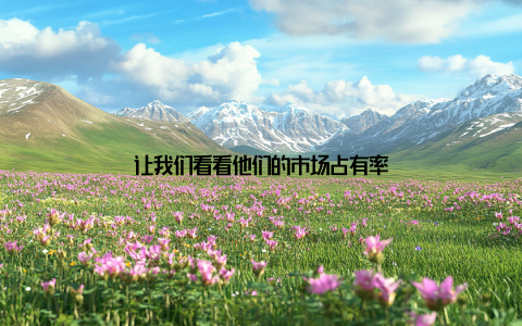 让我们看看他们的市场占有率