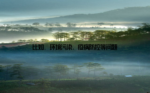 比如, 环境污染、疫病防控等问题