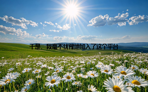 于是, 我毫不犹豫地加入了这个平台