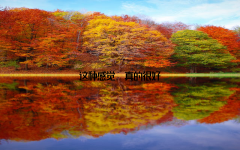 这种感觉, 真的很好