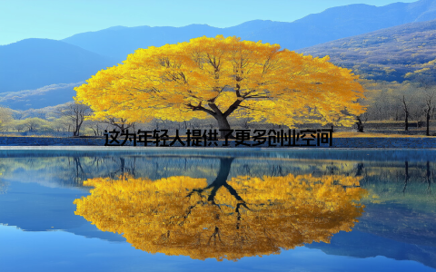 这为年轻人提供了更多创业空间