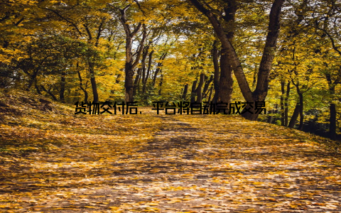 货物交付后, 平台将自动完成交易