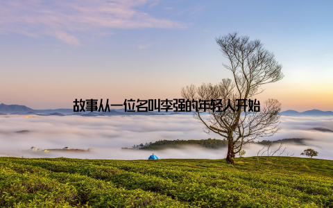 故事从一位名叫李强的年轻人开始