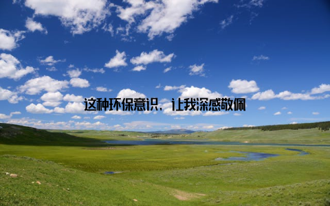 这种环保意识, 让我深感敬佩