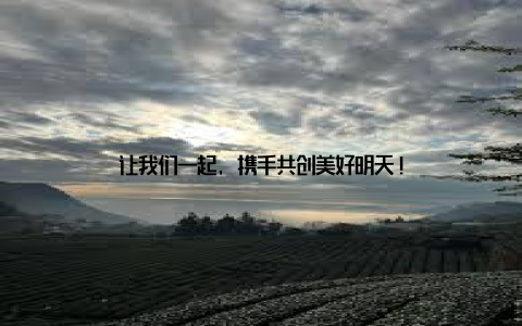 让我们一起, 携手共创美好明天!