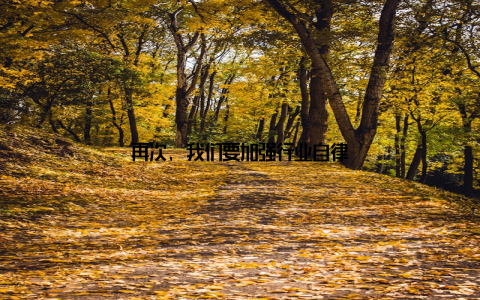 再次, 我们要加强行业自律