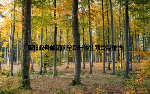 畜牧政务邮箱的全新升级让我受益匪浅